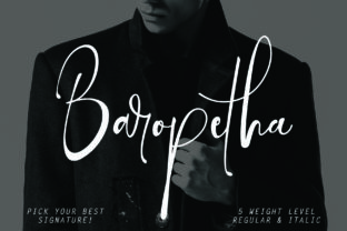 Baropetha Family: A Classy Script Font for Modern Branding