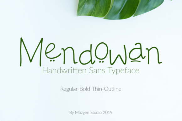 Mendowan Family: A Handwritten Font for Digital Design