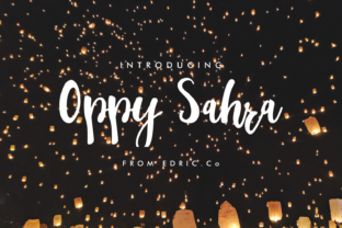Oppy Sahra: A Handwritten Font for Elegant Branding