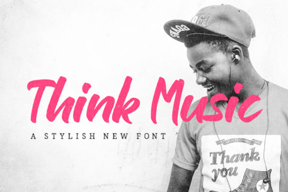 Think Music: A Bold Script Font for Editorial Design